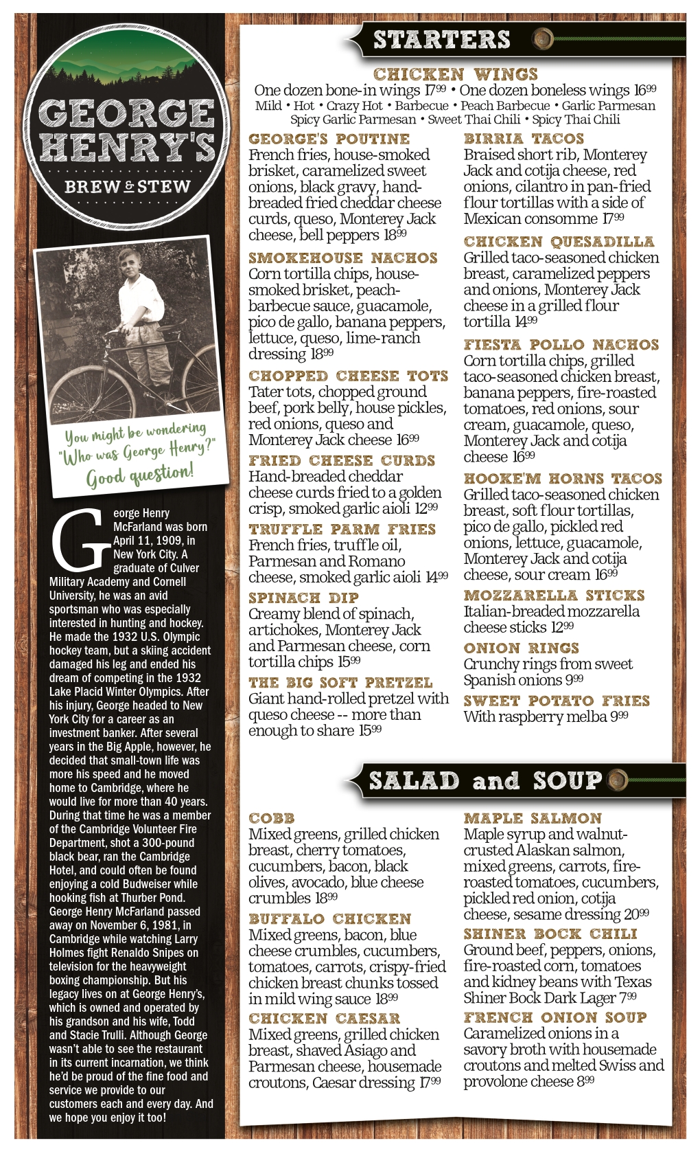 2026 Fall Menu